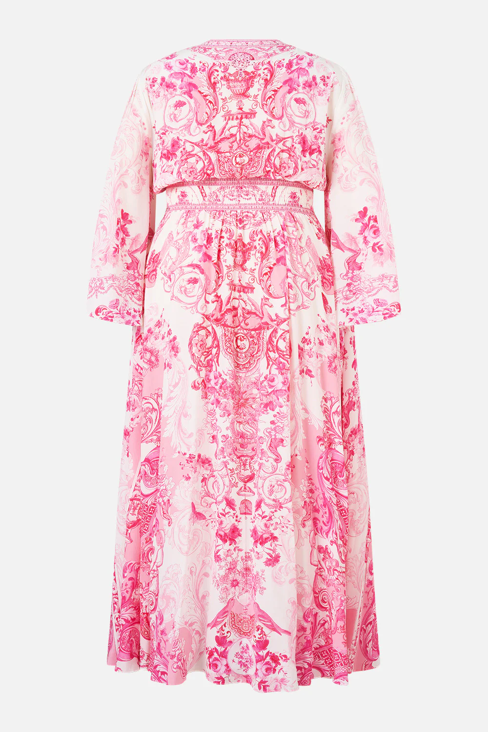 KIMONO SLEEVE DRESS WITH SHIRRING DETAIL LIVIN LA VIDA ROSA - Image 9
