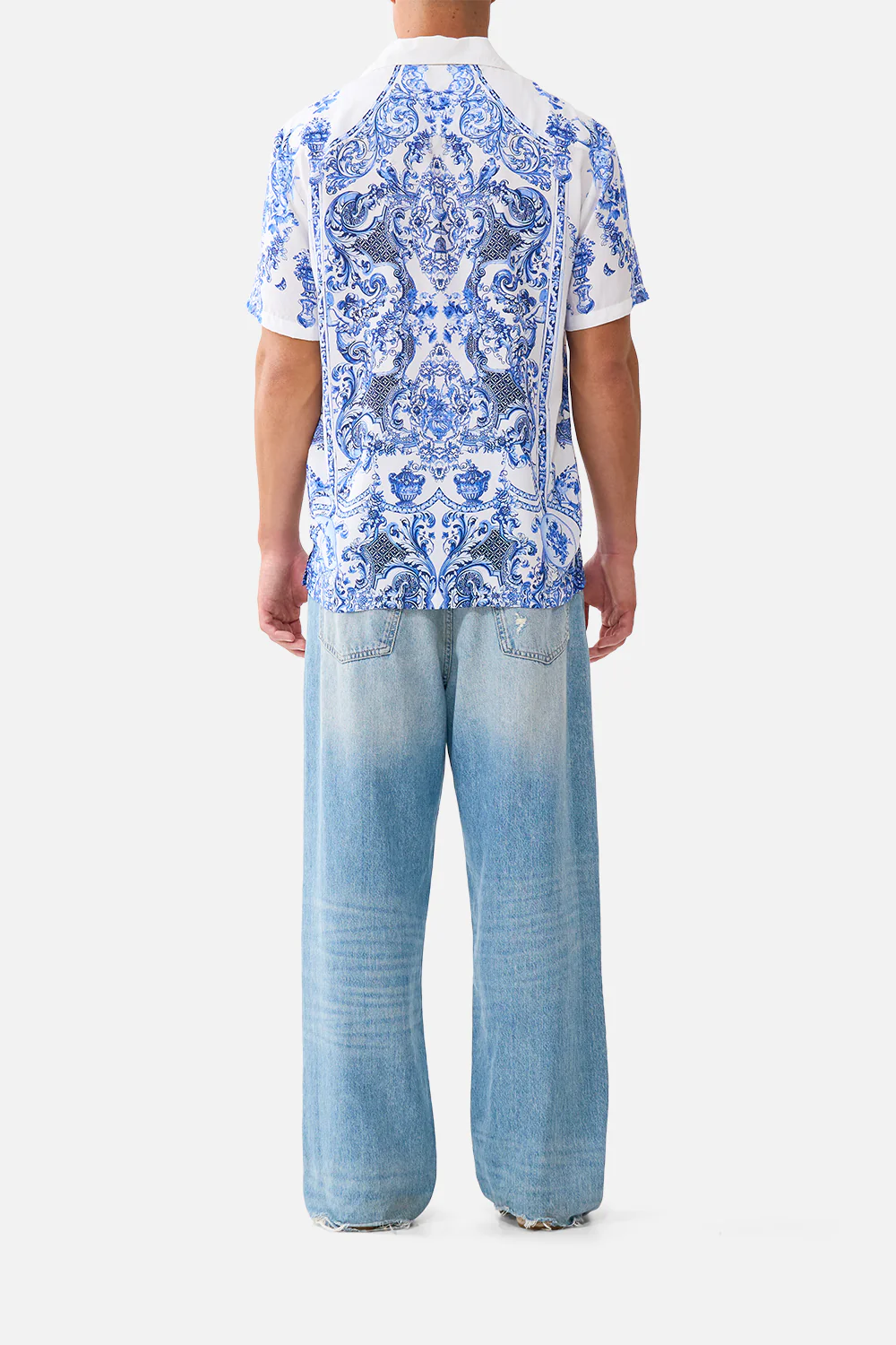 SHORT SLEEVE CAMP COLLARED SHIRT CERAMIC PANORAMIC - Image 2