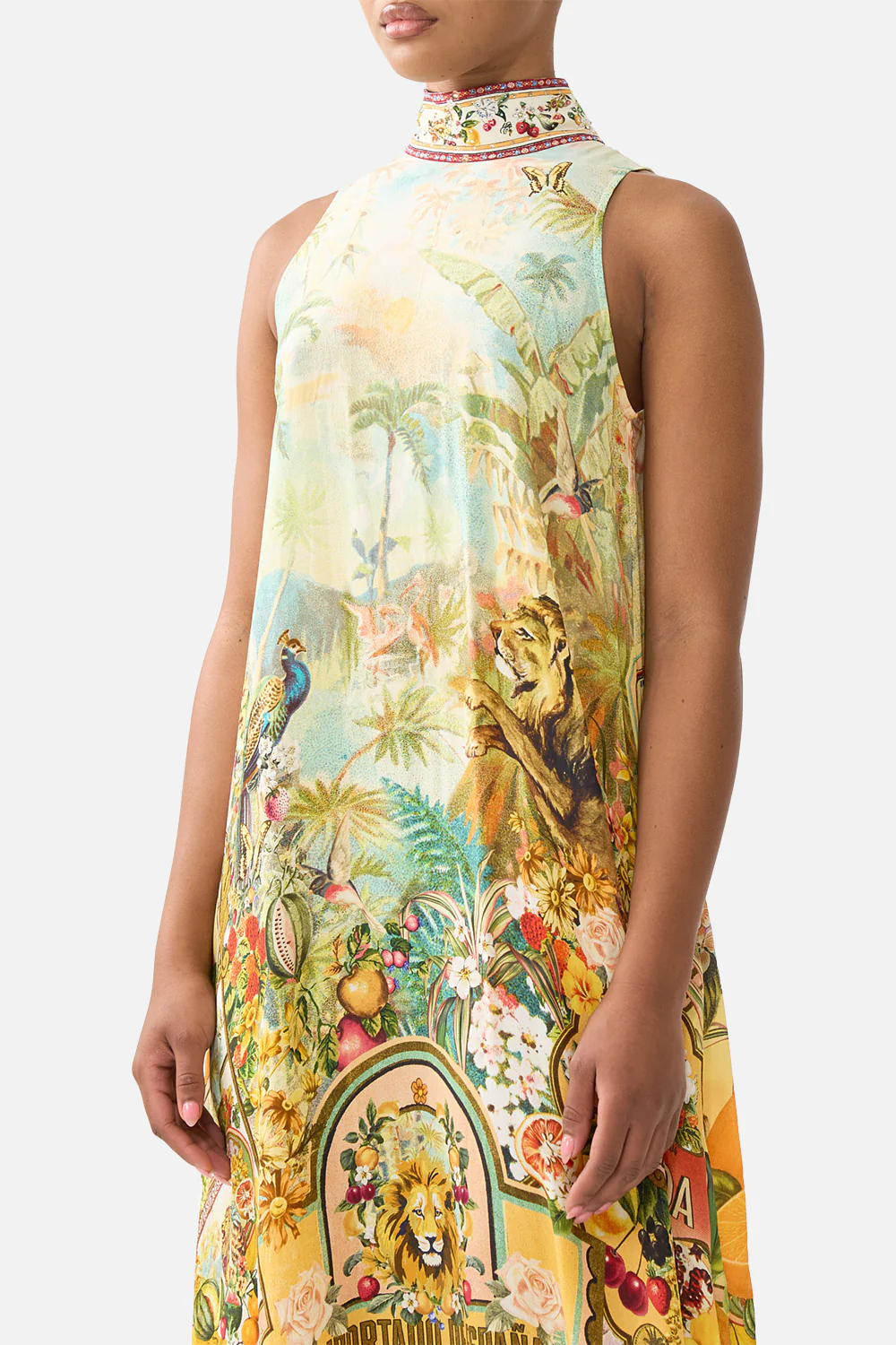 HIGH NECK DRESS WITH BACK NECK TIE VA VA VINTAGE - Image 5