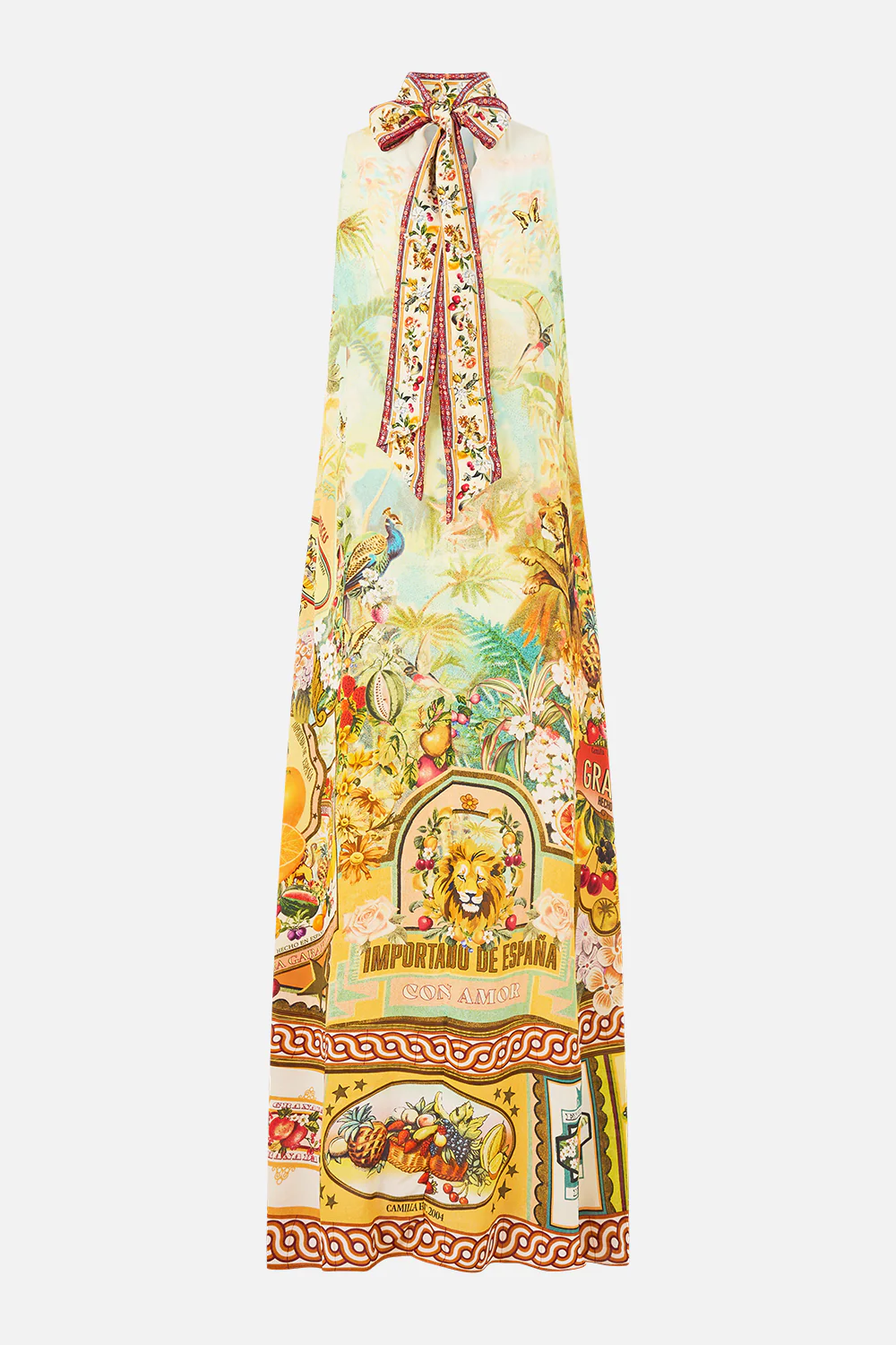 HIGH NECK DRESS WITH BACK NECK TIE VA VA VINTAGE - Image 6