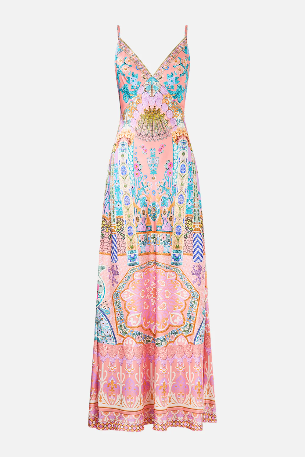 V NECK FULL LENGTH BIAS SLIP DRESS HOWDY GAUDI - Image 3