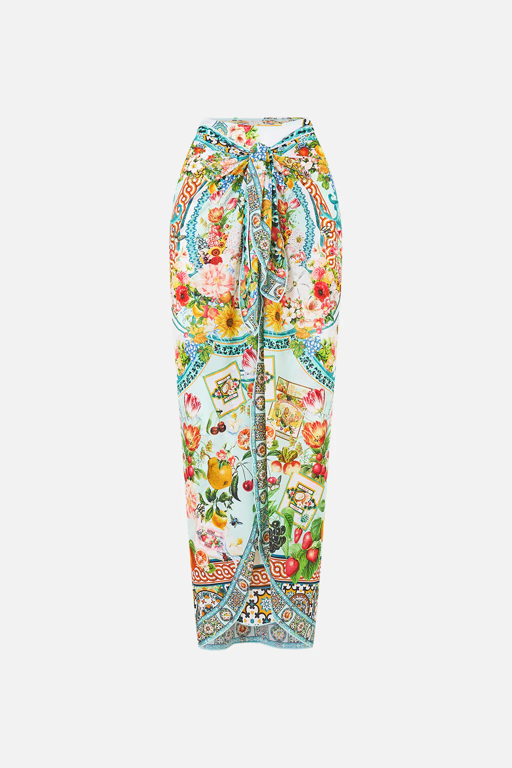 LAYERED LONG SARONG WITH TIE FRONT MAGIC OF THE MERCADO - Image 3