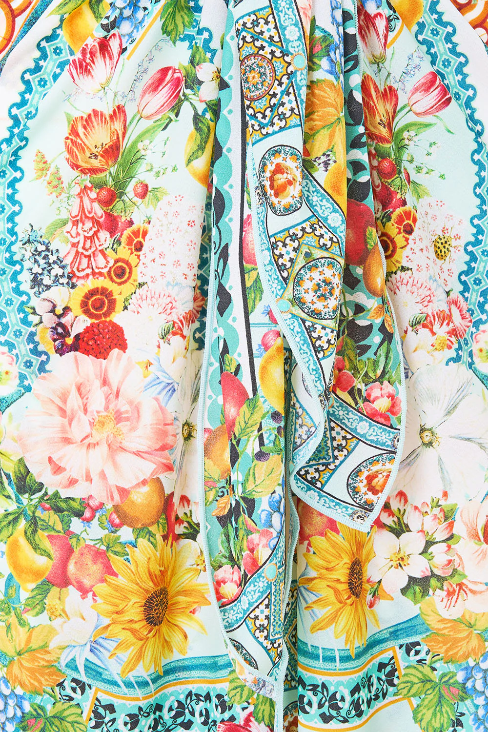 LAYERED LONG SARONG WITH TIE FRONT MAGIC OF THE MERCADO - Image 7