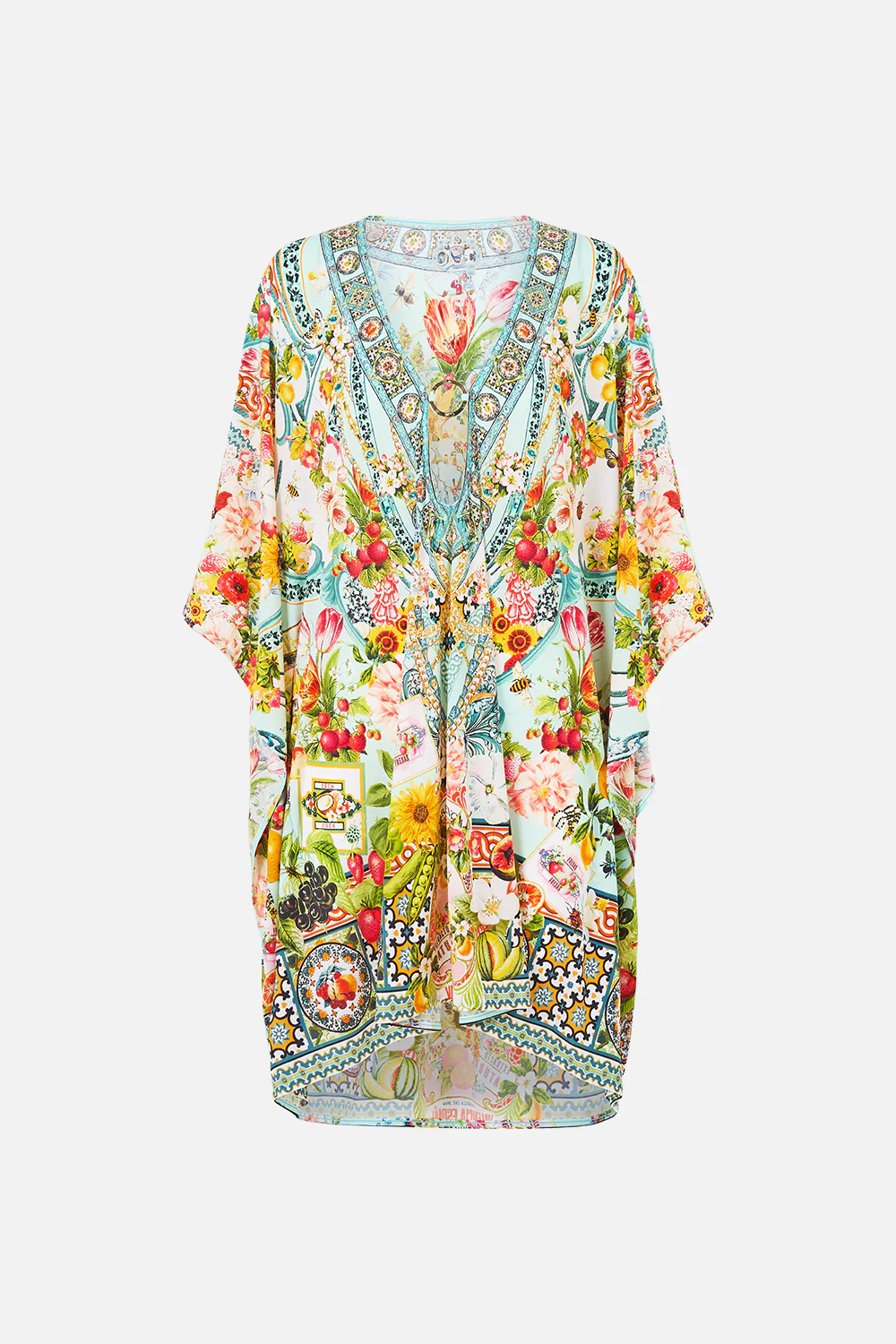 SHORT V NECK KAFTAN W RING FRONT TRIM MAGIC OF THE MERCADO - Image 3