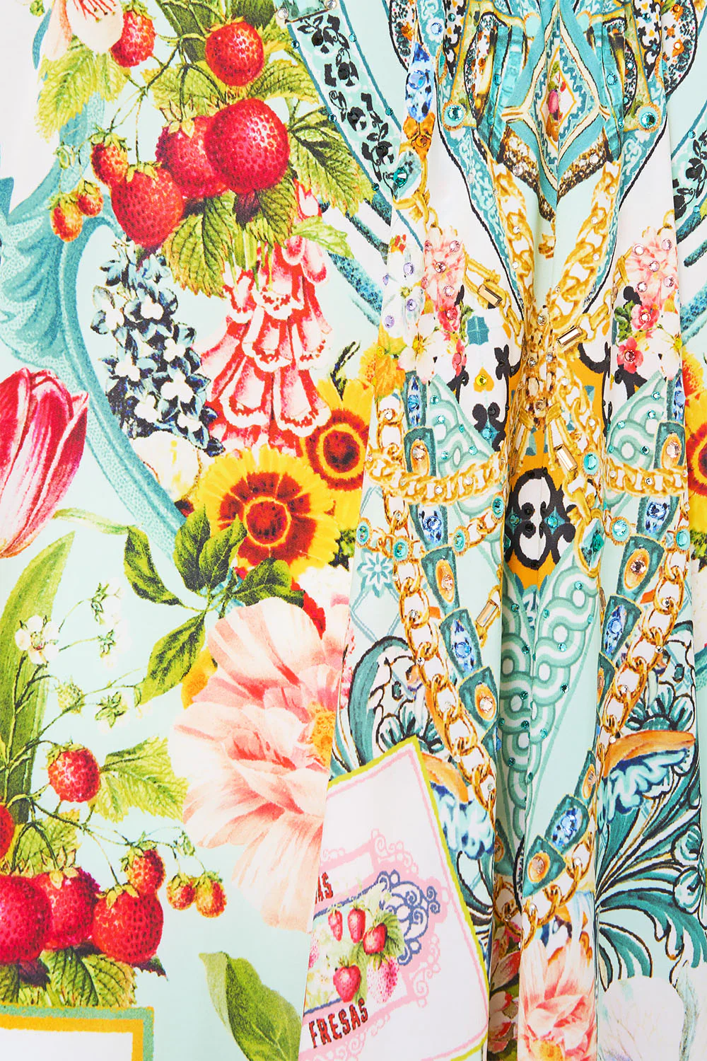 SHORT V NECK KAFTAN W RING FRONT TRIM MAGIC OF THE MERCADO - Image 7