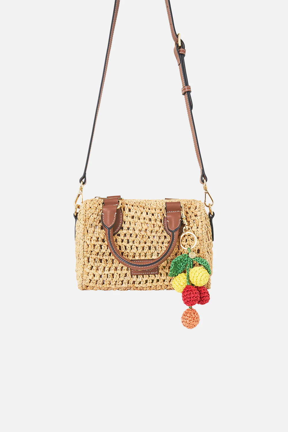 BARREL BAG WITH LEATHER TRIMS VA VA VINTAGE - Image 4