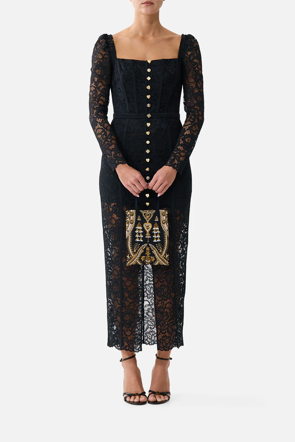 EMBELLISHED MINI TOTE WITH CHAIN STRAP TAURUS RISING - Image 3