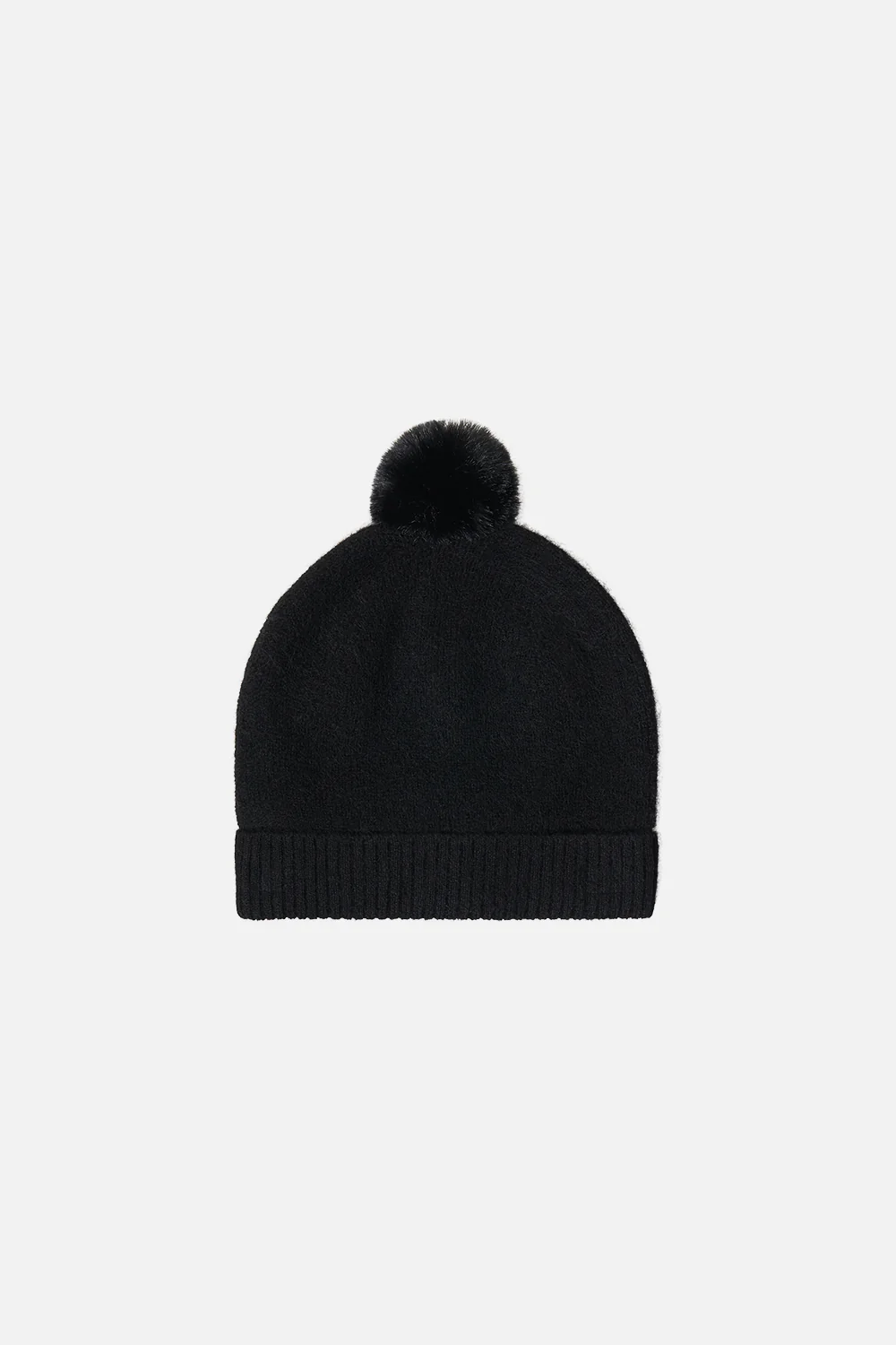 EMBELLISHED BEANIE SOLID BLACK - Image 2