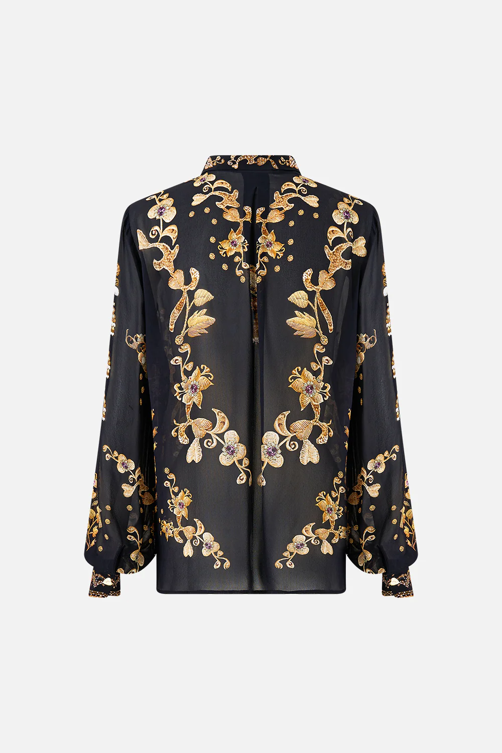 COLLARED SHIRT WITH FRILL NECK DETAIL TAURUS RISING - Image 6