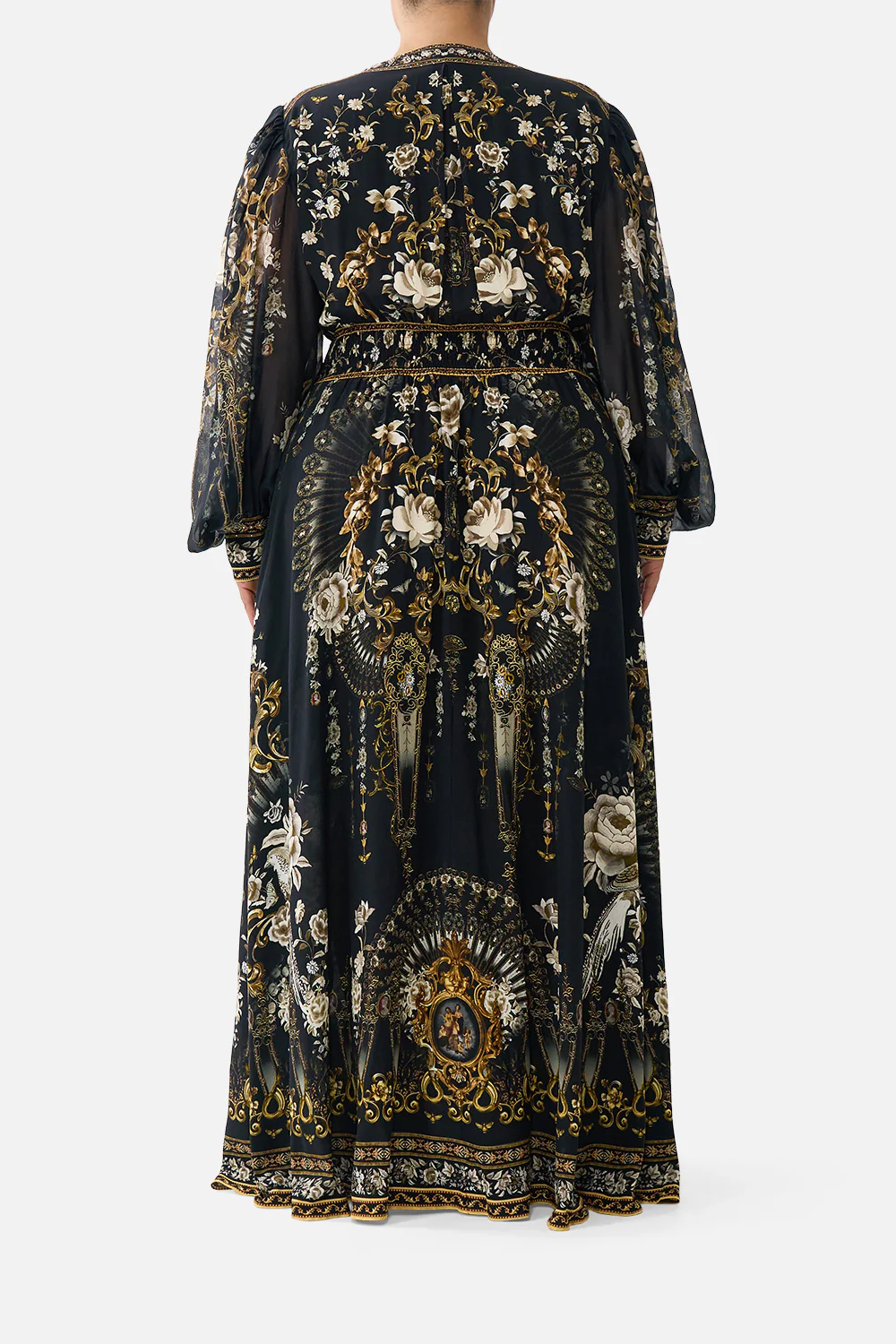SHAPED WAISTBAND DRESS WITH GATHERED SLEEVES FLAMENCO FOLKLORE - Image 13