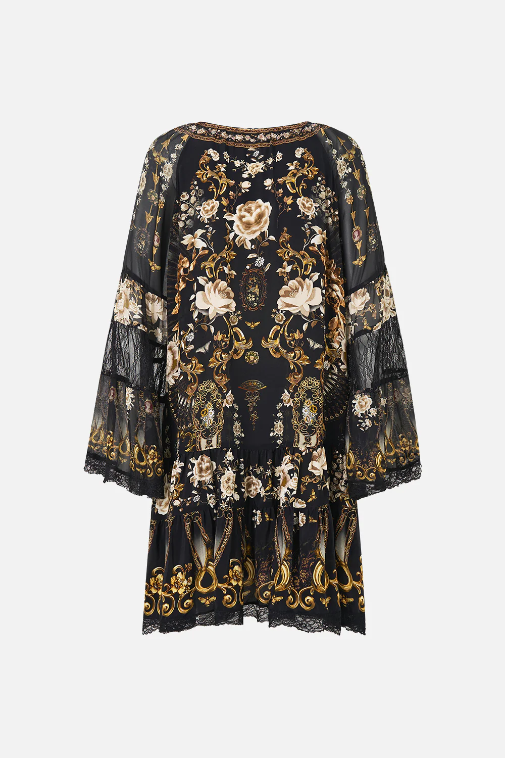 A-LINE GATHERED PANEL DRESS FLAMENCO FOLKLORE - Image 6