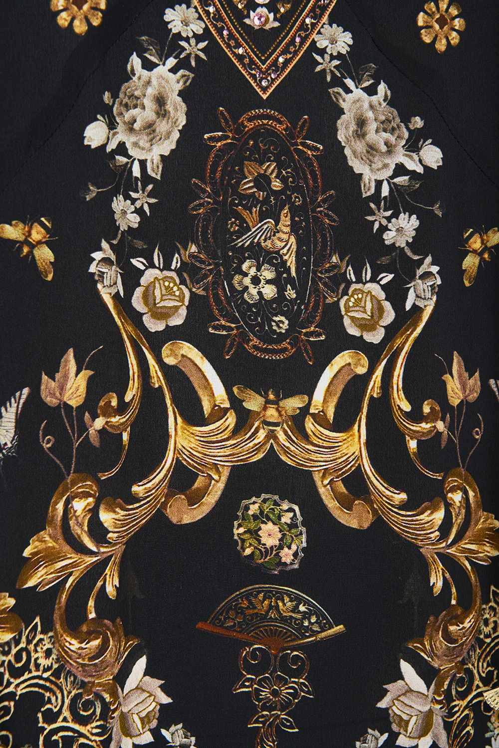 A-LINE GATHERED PANEL DRESS FLAMENCO FOLKLORE - Image 7