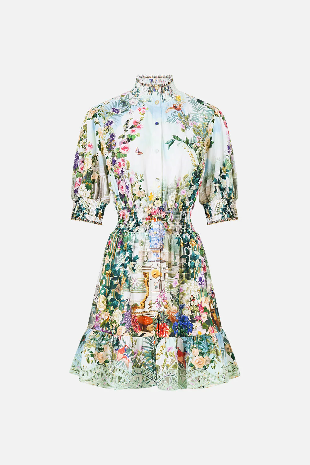 SHORT DRESS WITH SHIRRED WAIST ART FOR THE EMPRESS - Image 3
