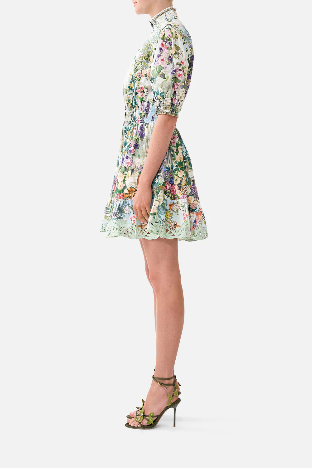 SHORT DRESS WITH SHIRRED WAIST ART FOR THE EMPRESS - Image 4