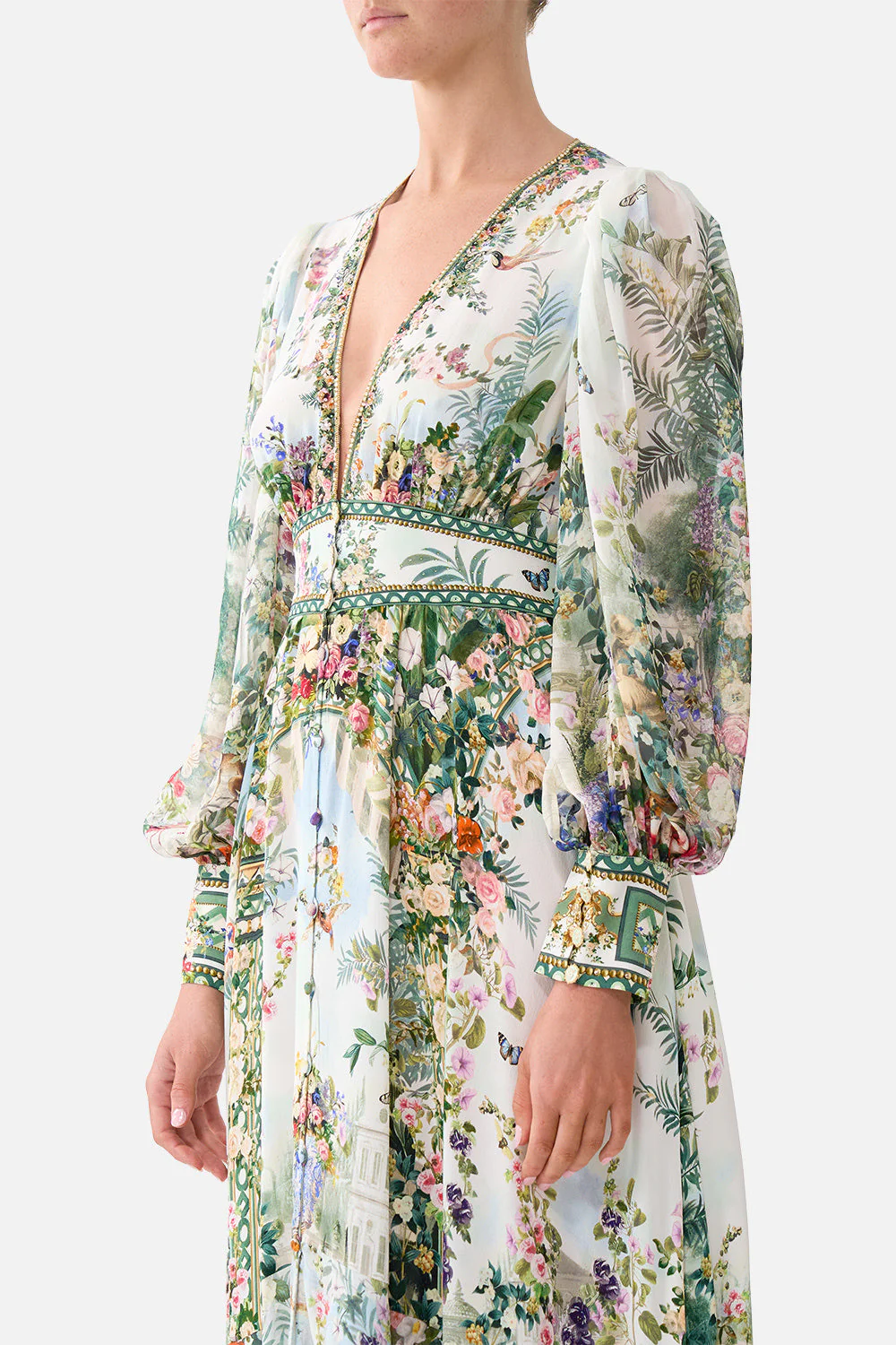 LONG BUTTON FRONT DRESS ART FOR THE EMPRESS - Image 5