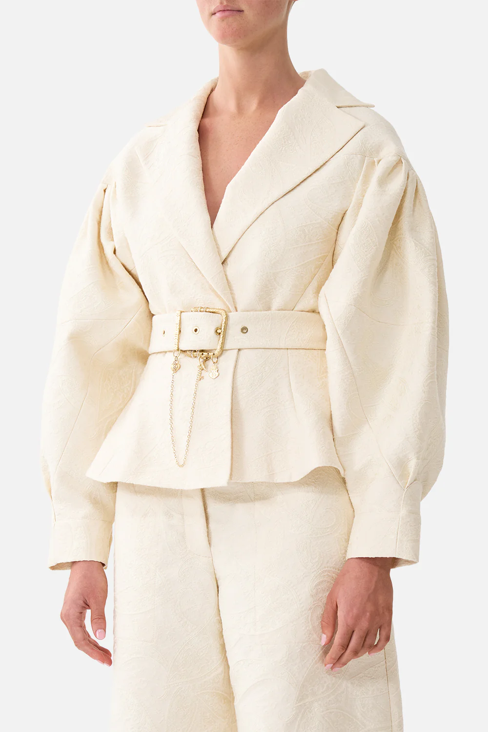 COLLARED JACKET WITH BELT MIDSUMMER MASTERPIECE - Image 4