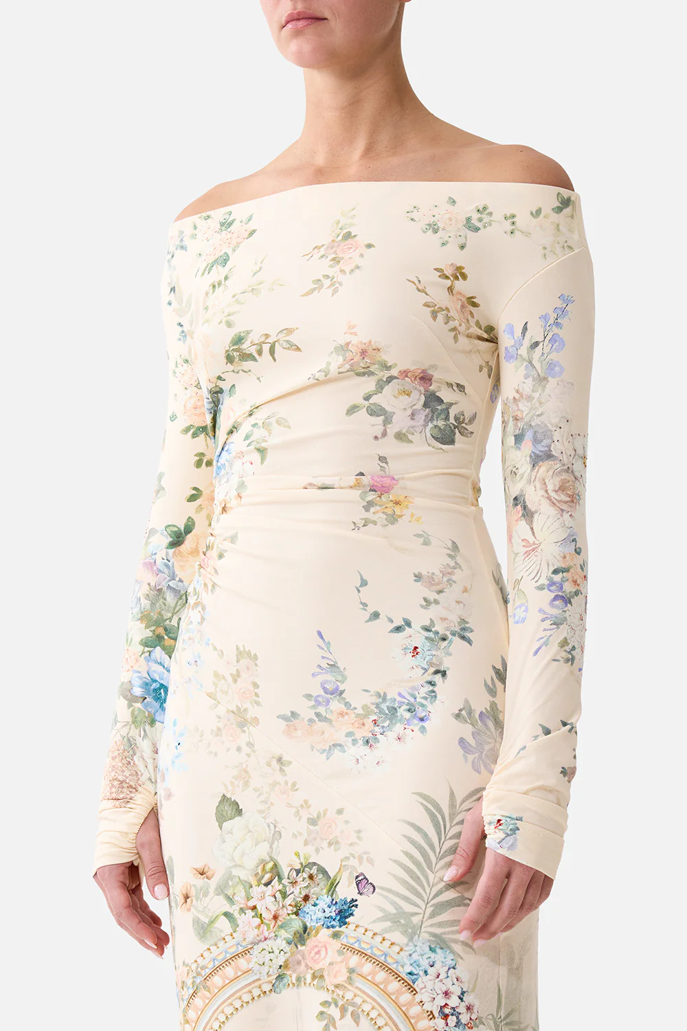 OFF SHOULDER GATHERED JERSEY DRESS MIDSUMMER MASTERPIECE - Image 5