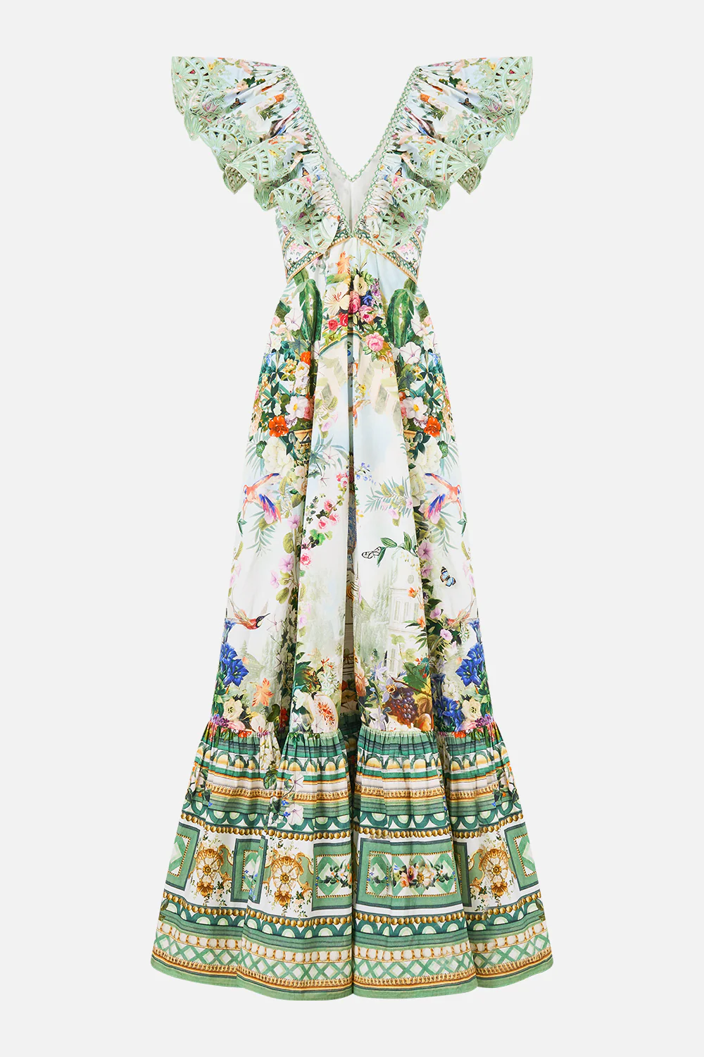 FRILL NECK DRESS WITH HARDWARE ART FOR THE EMPRESS - Image 3