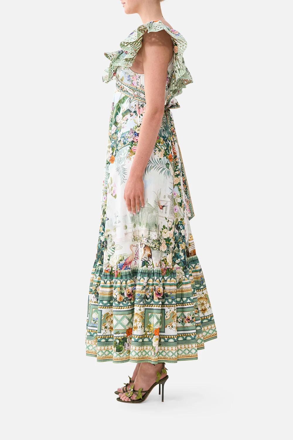 FRILL NECK DRESS WITH HARDWARE ART FOR THE EMPRESS - Image 4