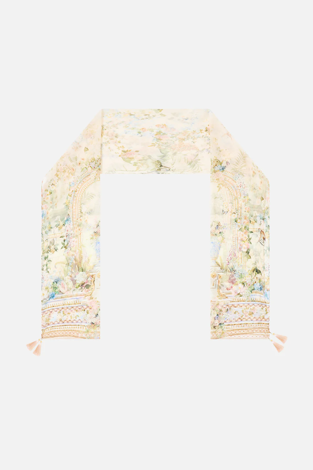 LONG SILK CRINKLE CHIFFON SCARF MIDSUMMER MASTERPIECE