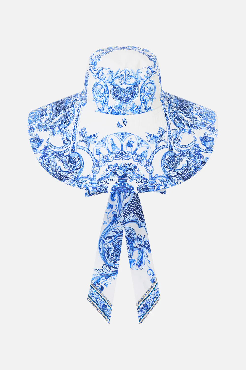 WIDE BRIM BUCKET HAT WITH TIE CERAMIC PANORAMIC - Image 2