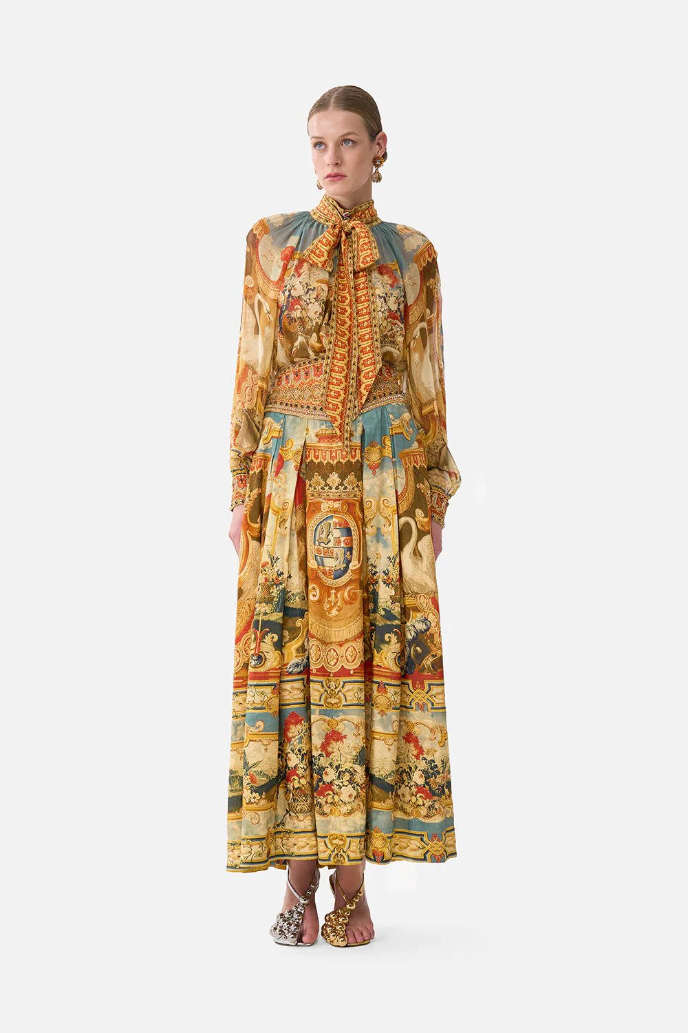 CORSET WAIST MAXI SKIRT LIFE’S RICH TAPESTRY