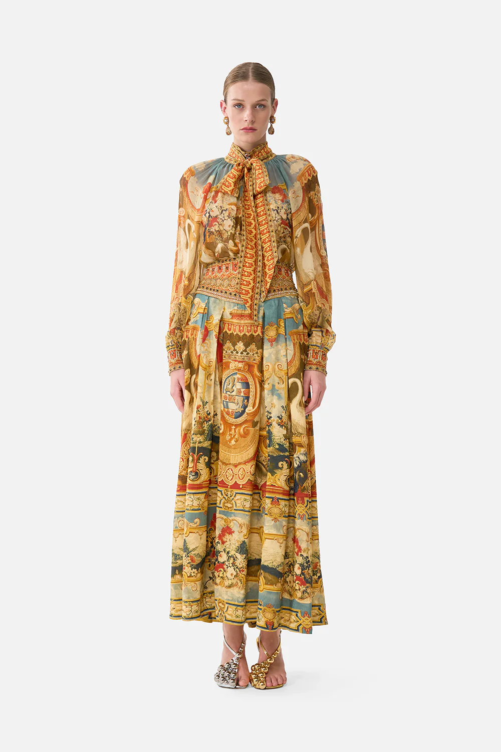DETACHABLE PUSSY BOW RAGLAN BLOUSE LIFE’S RICH TAPESTRY