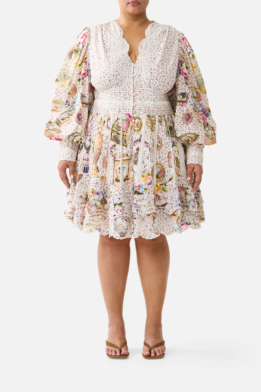 BUTTON FRONT FRILL DRESS IN THE HEART OF ART - Image 10