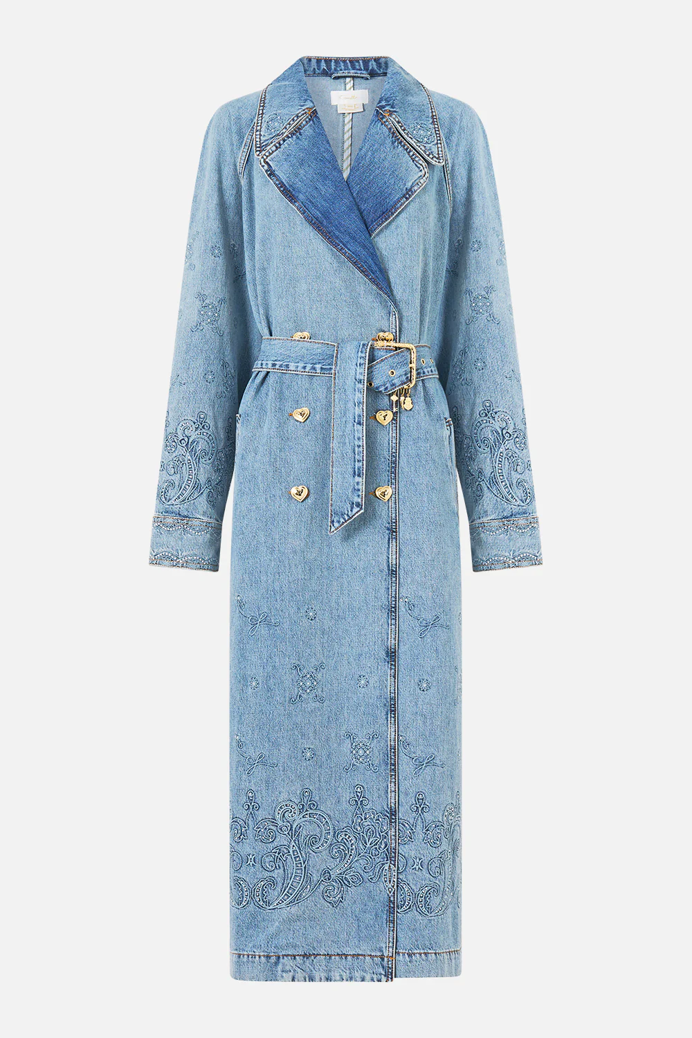 TUCKED SHOULDER COAT DENIM - Image 3