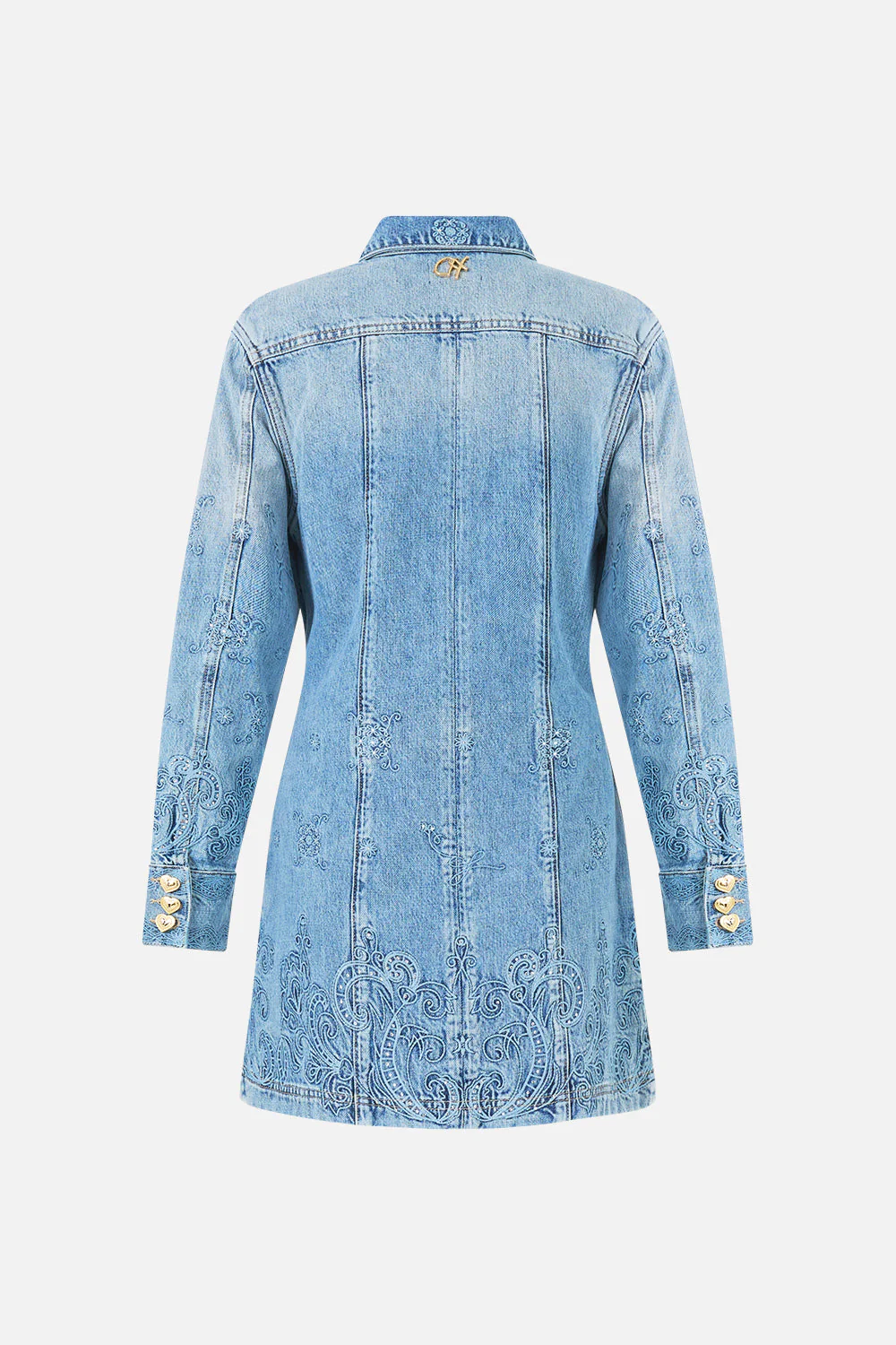 SHIRT DRESS WITH A LINE SKIRT DENIM - Image 6
