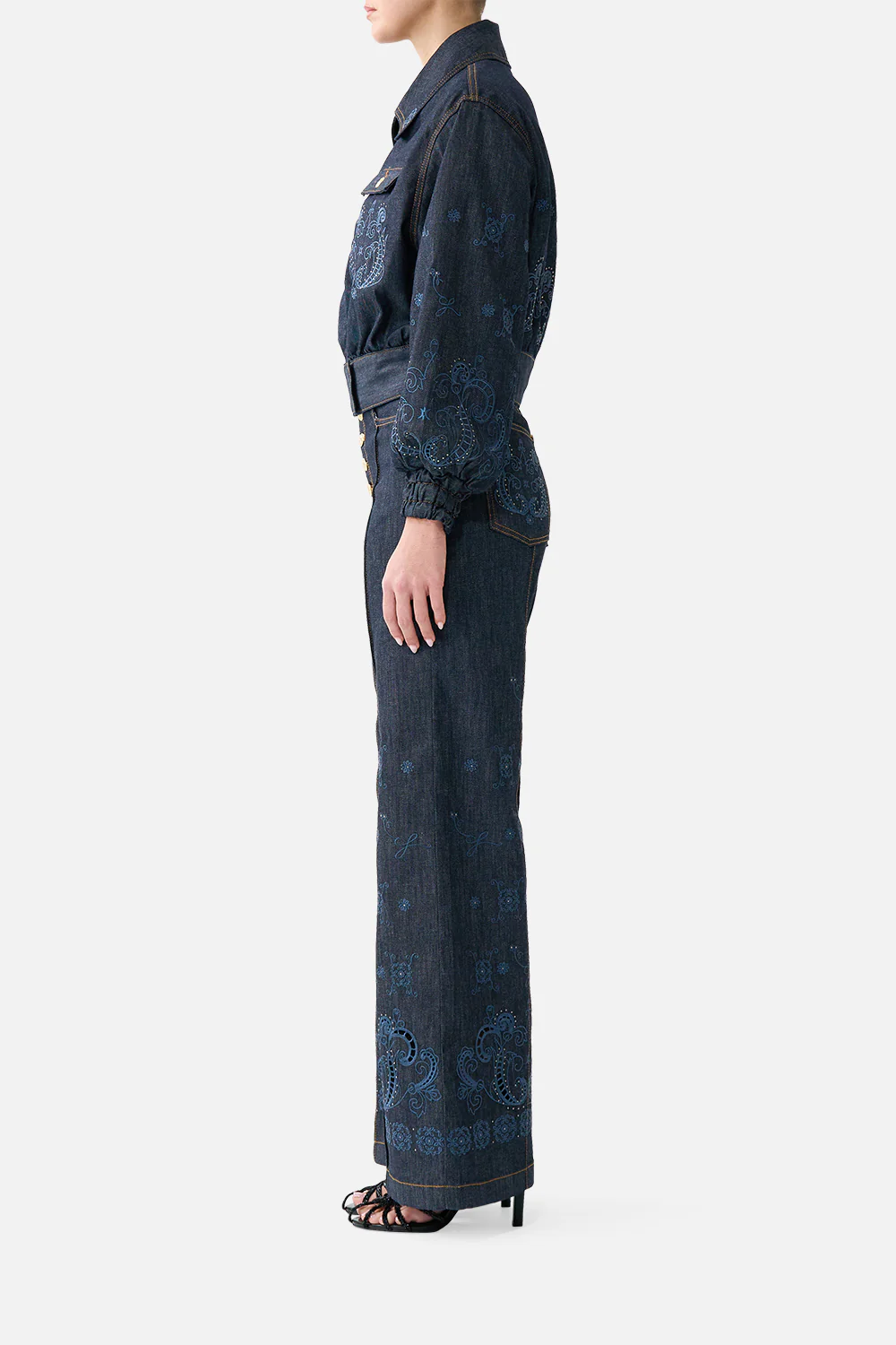 BOMBER JACKET WITH POCKET DETAILS DENIM - Image 4