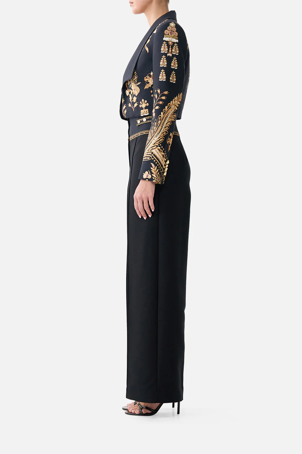 TAILORED PANT WITH WAIST BUTTON DETAIL TAURUS RISING - Image 4