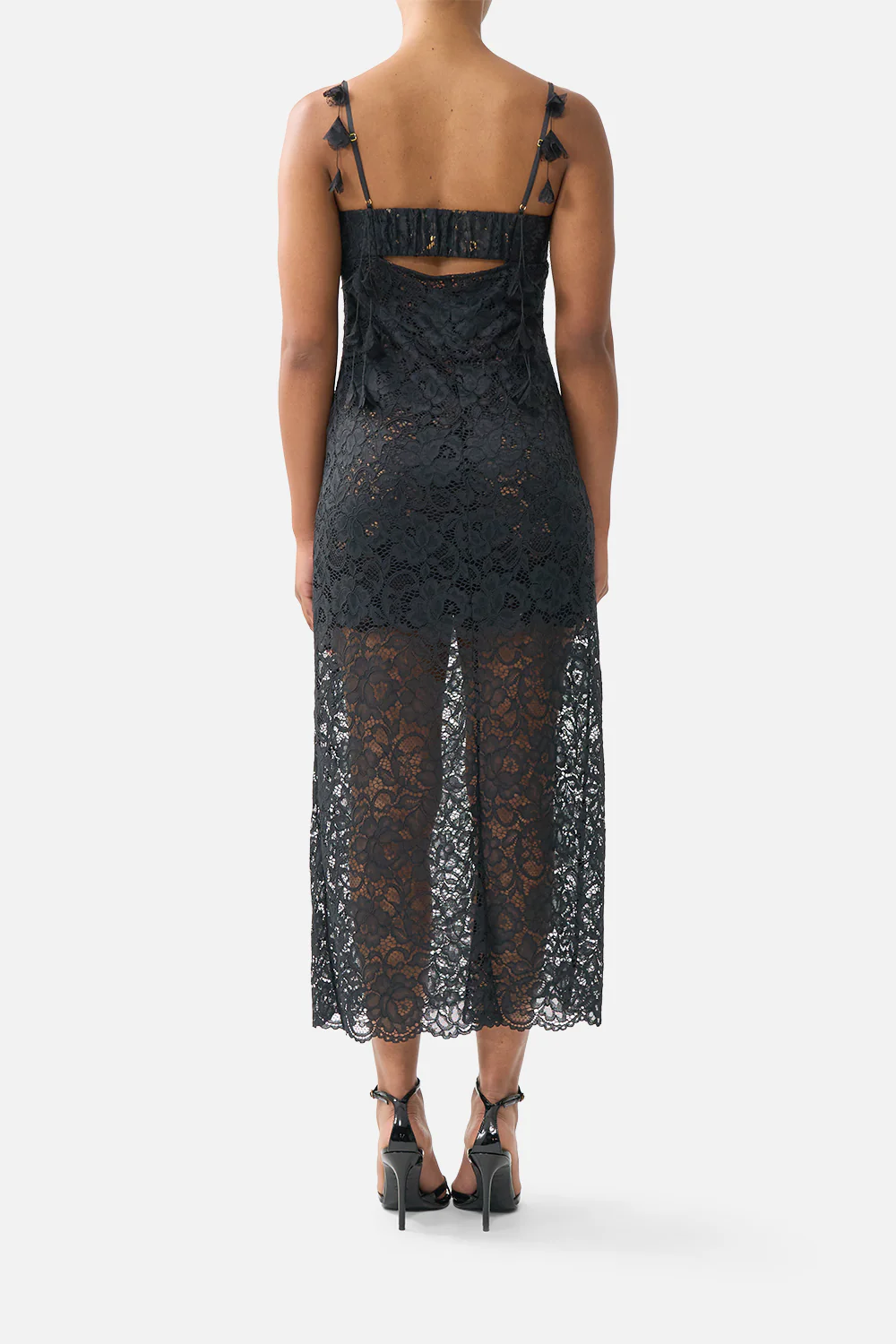 LACE GATHERED BODICE SLIP DRESS TAURUS RISING - Image 2