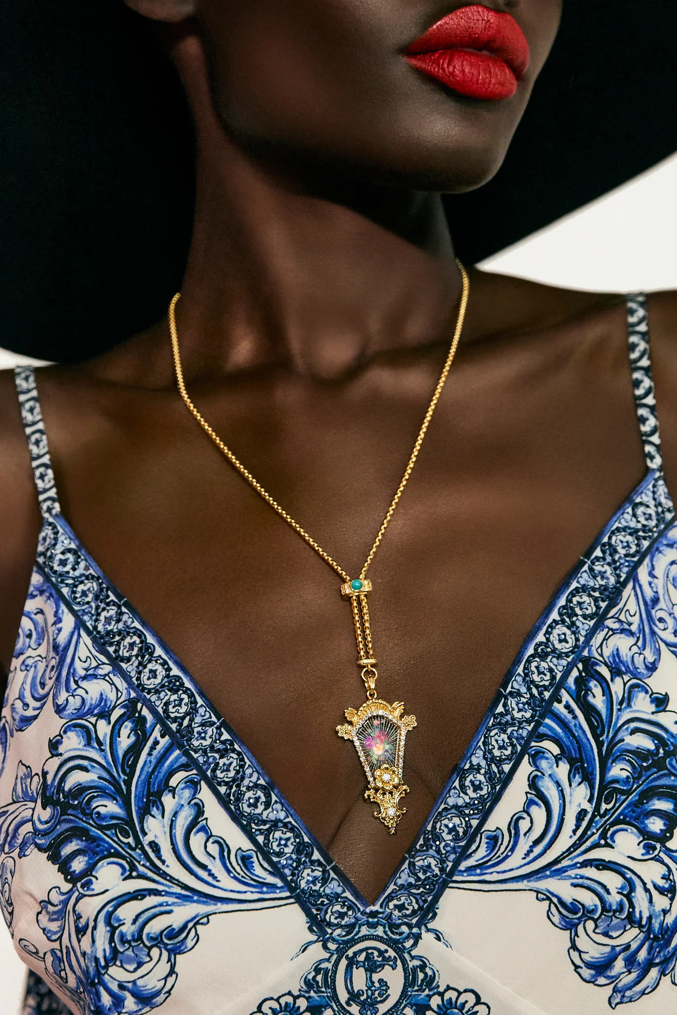 MY CAMEO ROMEO PENDANT NECKLACE GOLD - Image 4