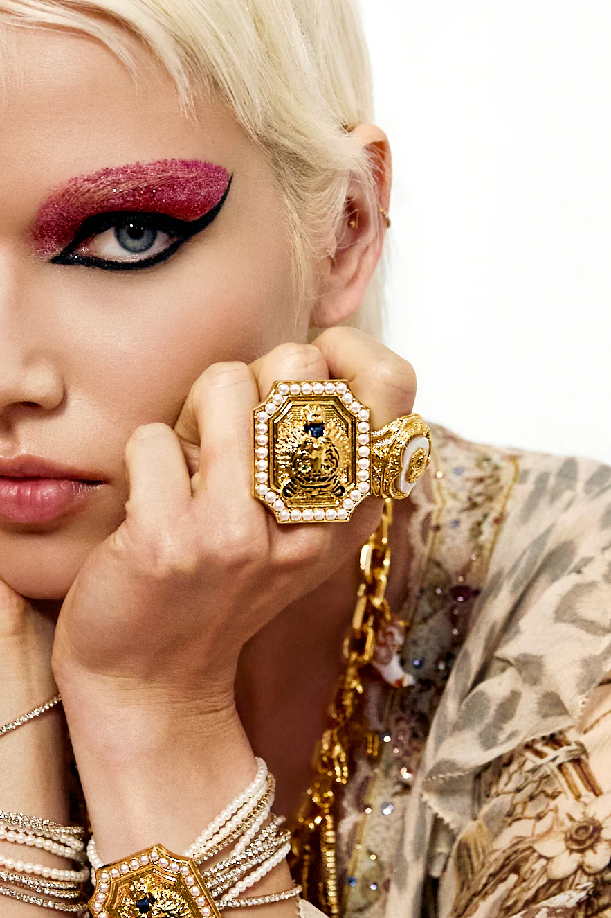 A SPANISH STATEMENT JAGGI HEAD RING GOLD - Image 3