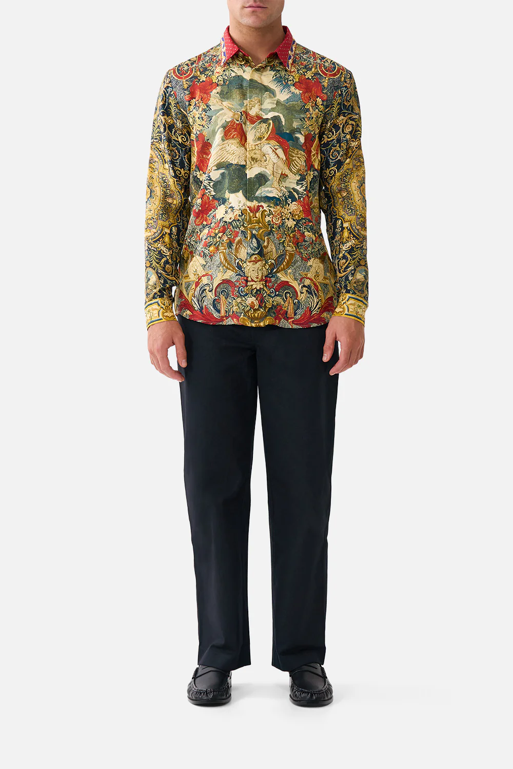 LONG SLEEVE HIDDEN PLACKET SHIRT MEET ME AT THE MET