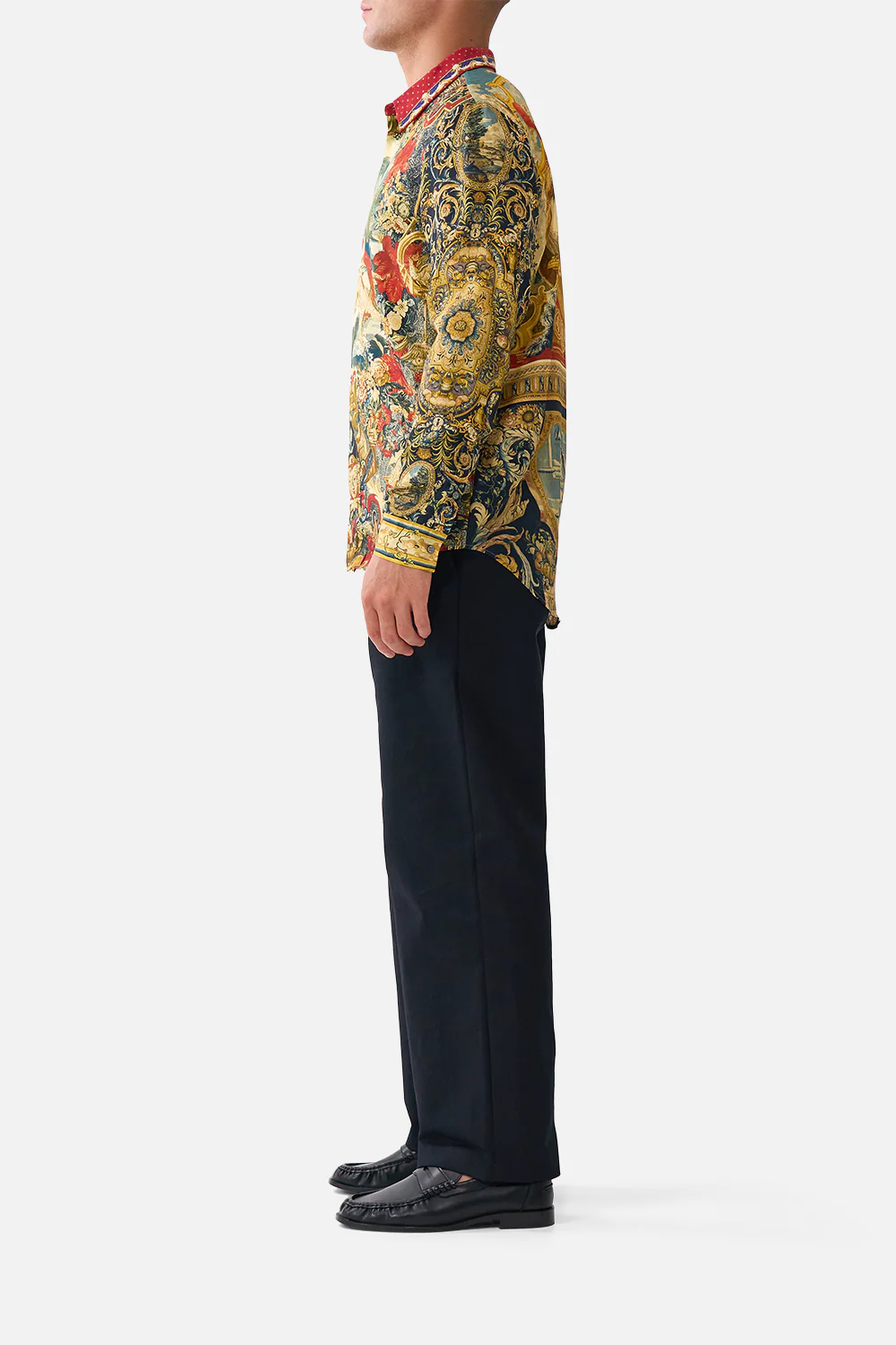 LONG SLEEVE HIDDEN PLACKET SHIRT MEET ME AT THE MET - Image 4