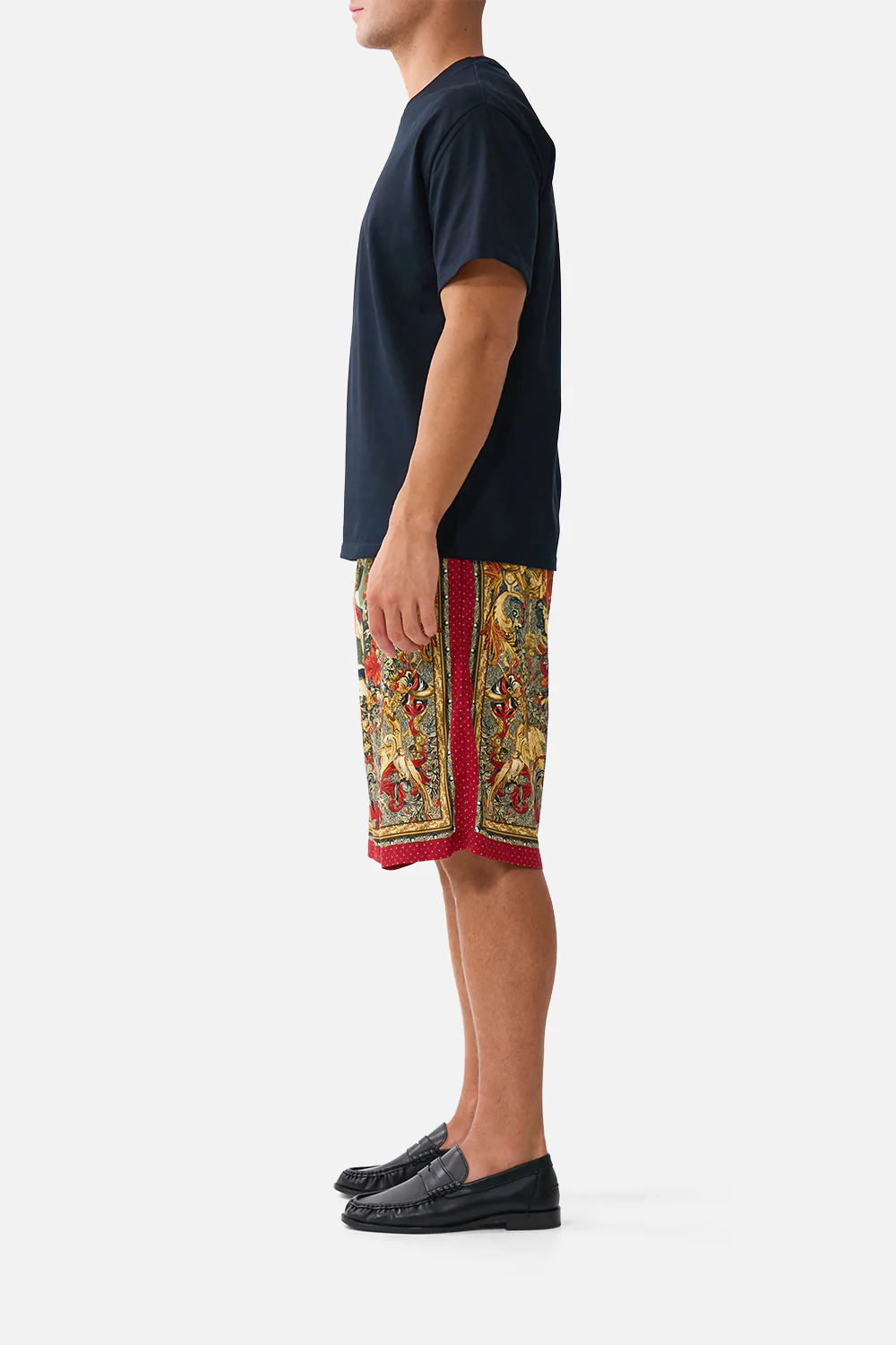 BAGGY LONG WALK SHORT WITH ELASTIC WAIST MEET ME AT THE MET - Image 4