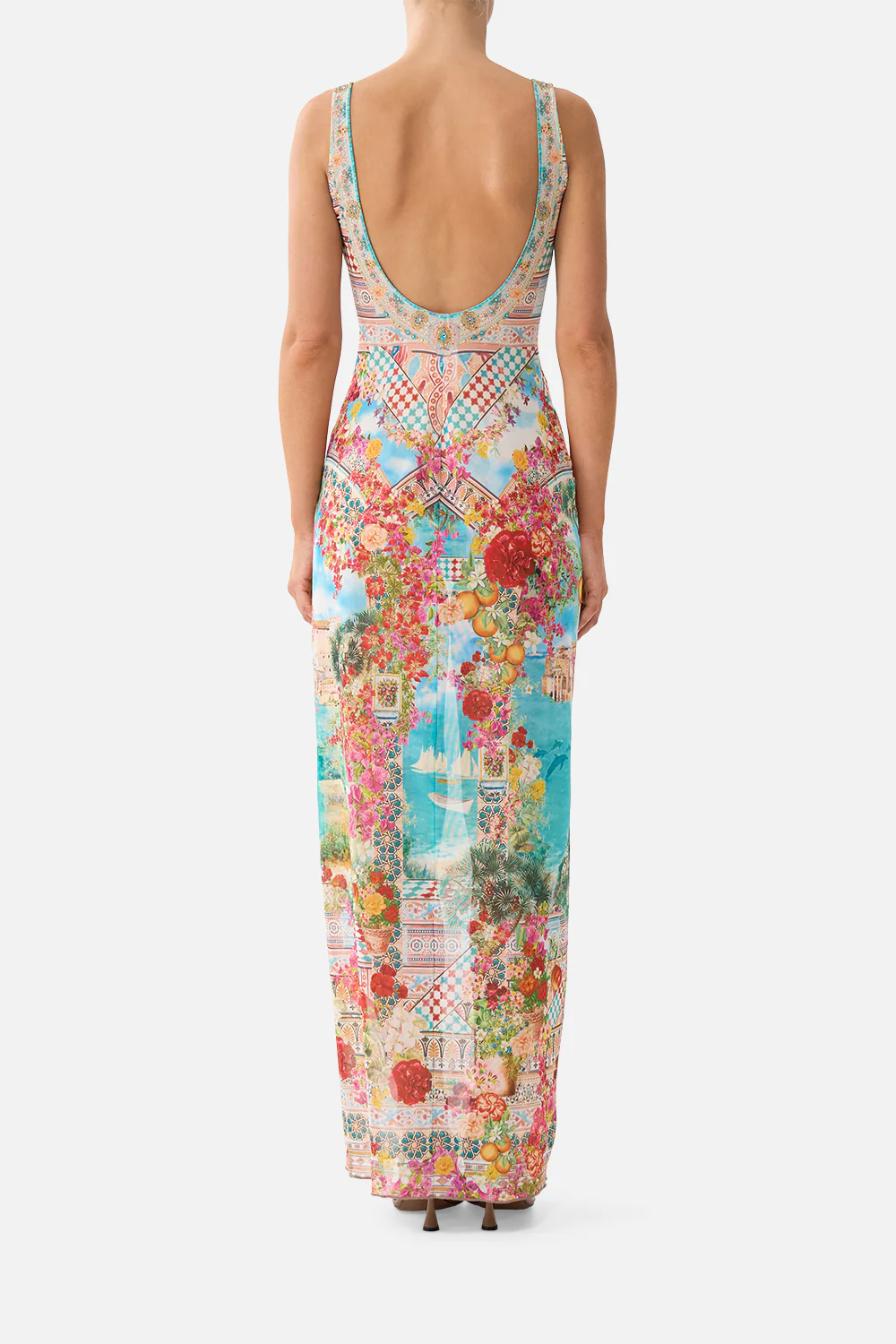 SQUARE NECK BEACH MAXI DRESS WITH LOW BACK MEET ME IN MALLORCA - Image 2