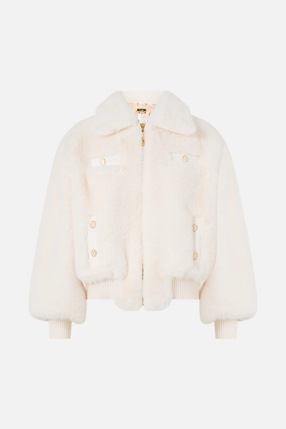 FAUX FUR BOMBER WITH POCKET DETAILS MIDSUMMER MASTERPIECE - Image 3
