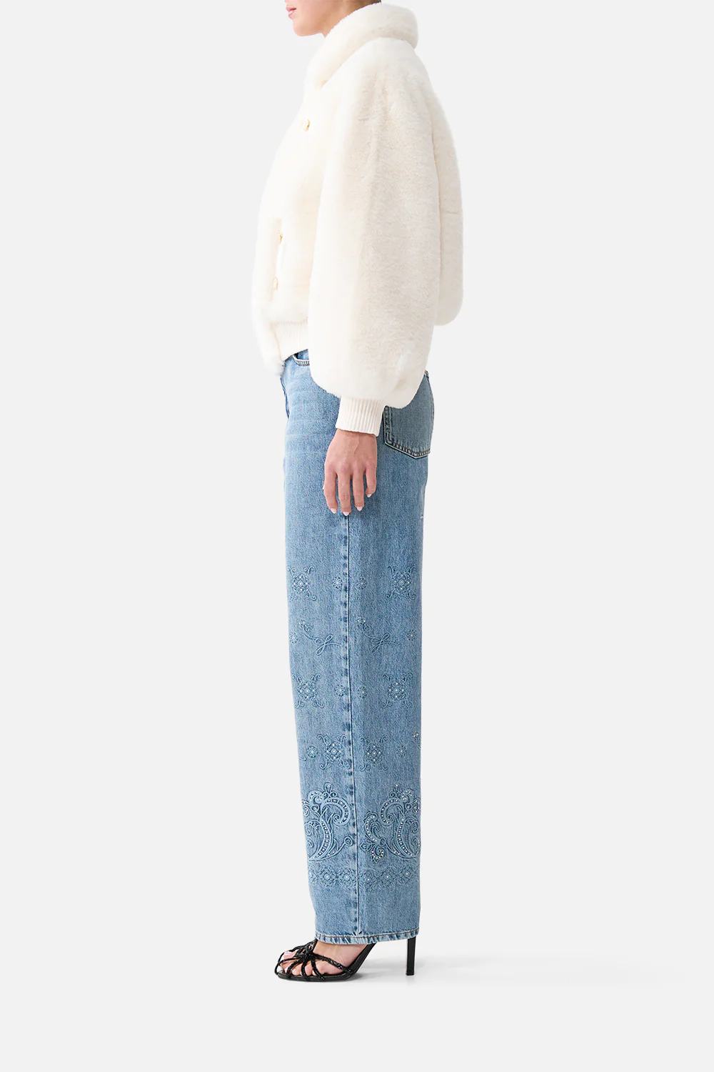 FAUX FUR BOMBER WITH POCKET DETAILS MIDSUMMER MASTERPIECE - Image 4