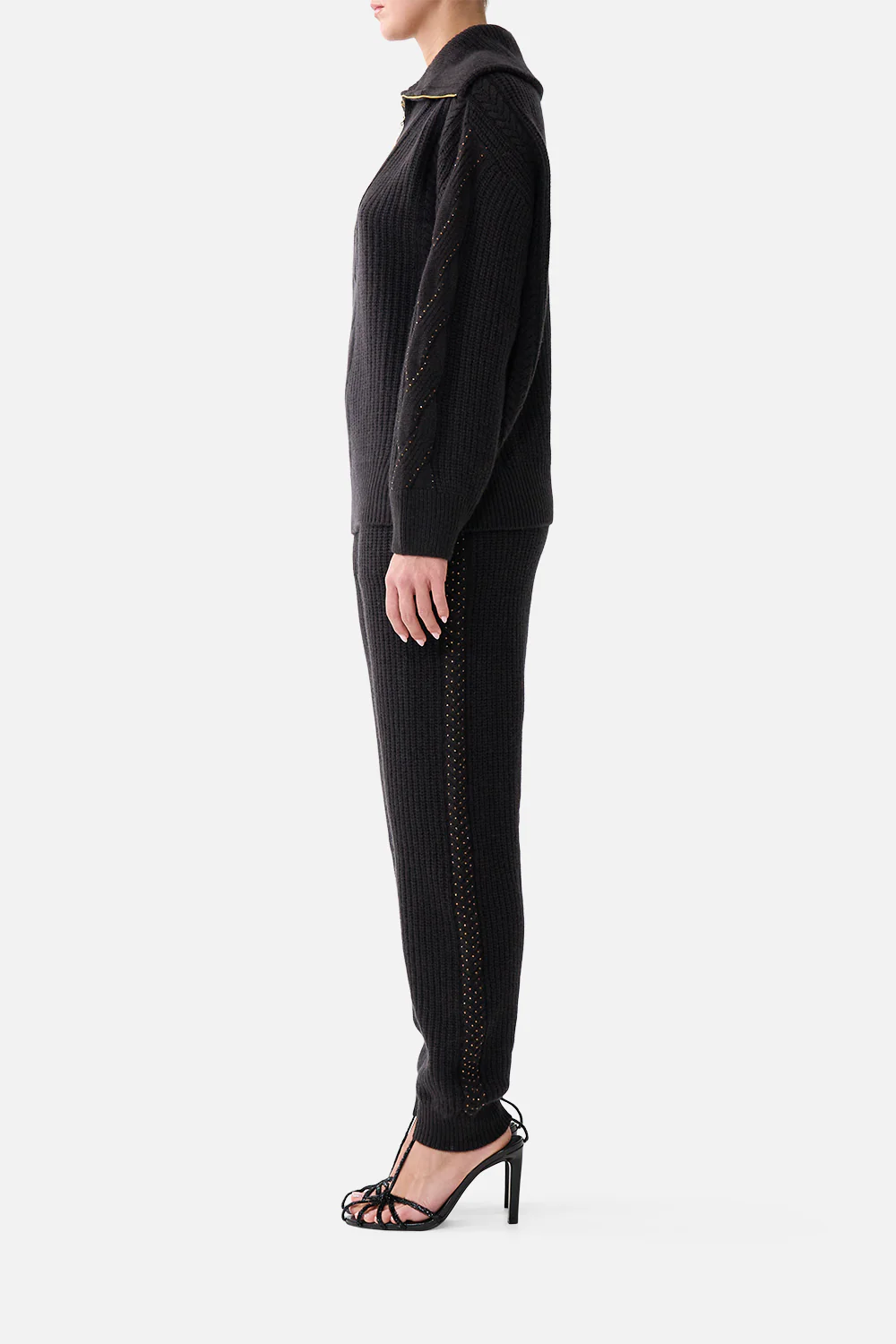 HALF ZIP KNIT SWEATER NIGHT GARDEN - Image 4