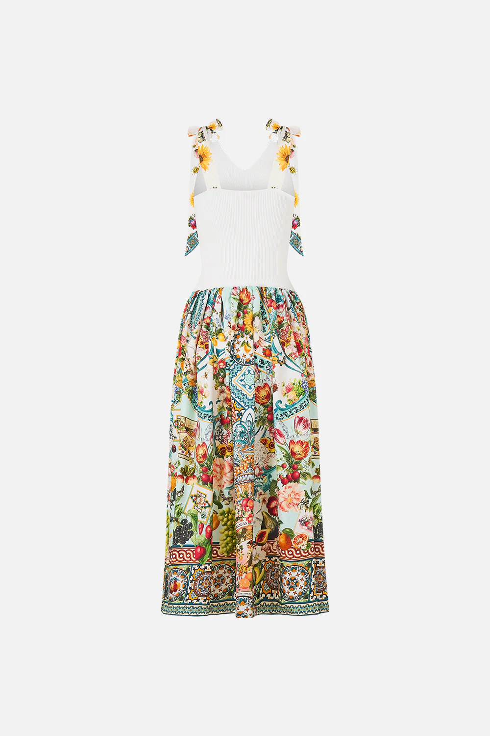 KNIT BODICE SILK SPLICED MIDI DRESS MAGIC OF THE MERCADO - Image 6
