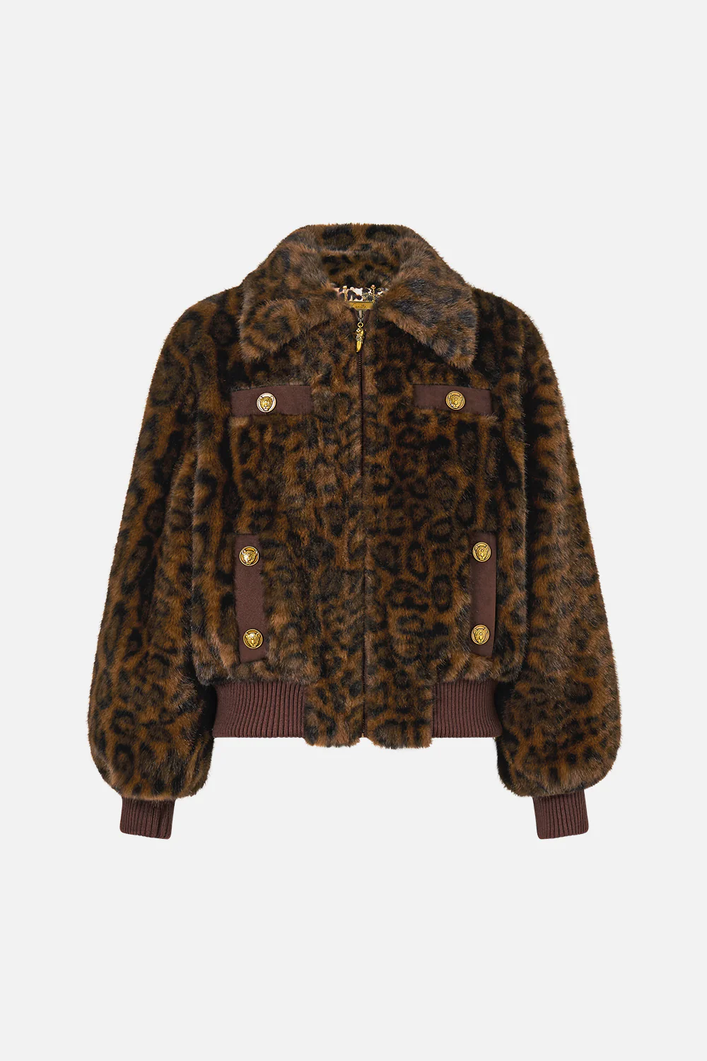 FAUX FUR BOMBER WITH POCKET DETAILS FIESTA, SIESTA, REPEAT - Image 3