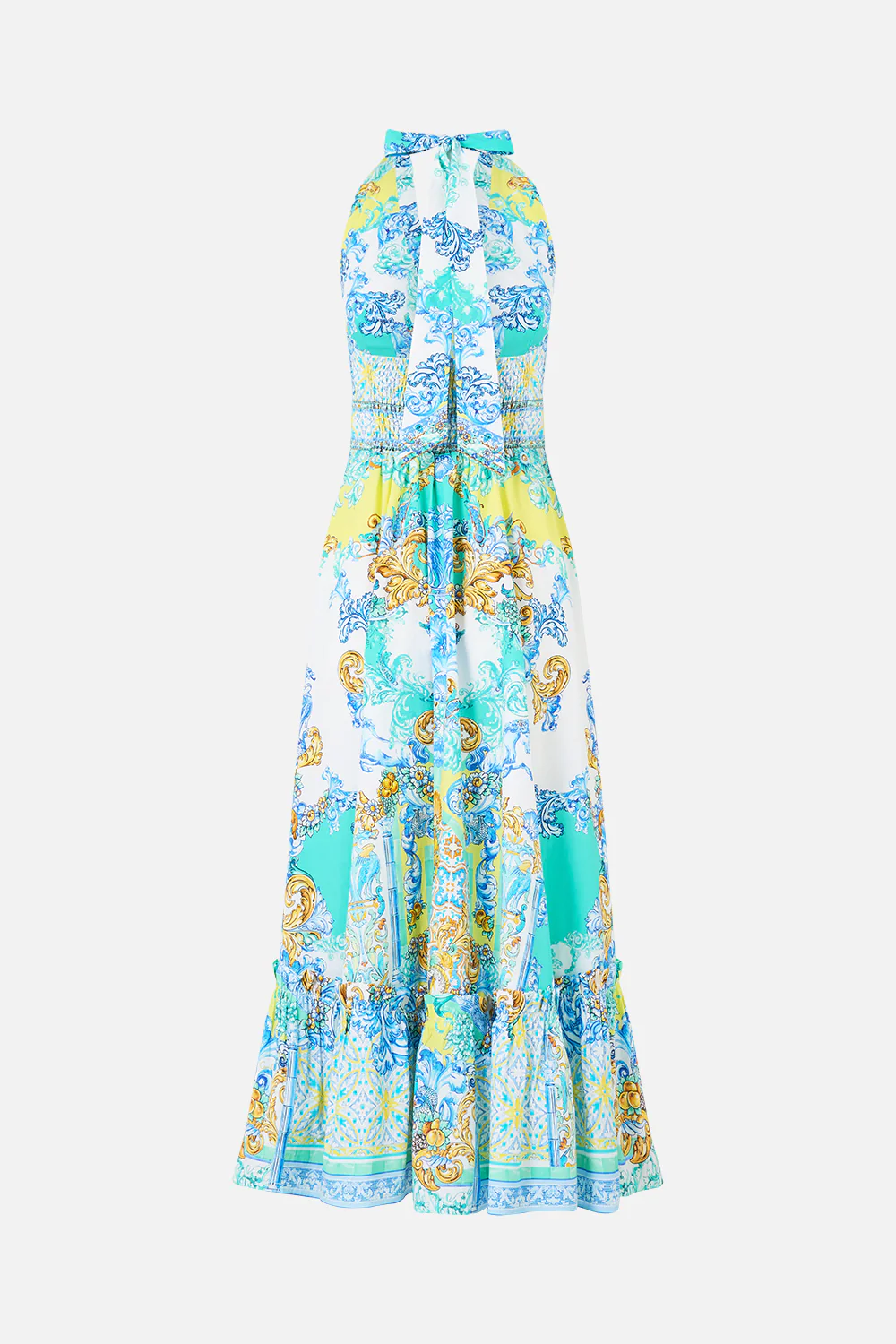 RUFFLE NECK HALTER DRESS DIAL UP THE TILES - Image 6